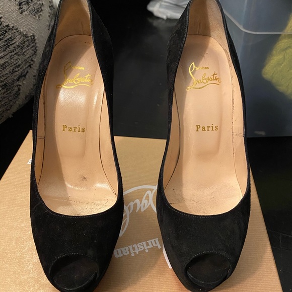 christian louboutin open toe shoes